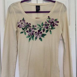NWT Lucky Brand Floral Thermal Top